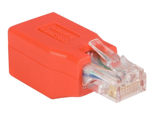 StarTech Cat6 Cable - Cat6 Crossover Adapter - GbE - Red - Ethernet Network Cable (C6CROSSOVER) - overgangsadapter - rød
