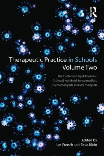 Therapeutic Practice In Schools Volume Two The Contemporary Adolescent