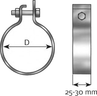 Klemme eksosrør DINEX 99710