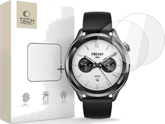 Tech Protect Glass Fit+ 2 pack Tempered Glass for Xiaomi Watch S4 Clear Tech Protect Glass Fit+ 2 pack Tempered Glass for Xiaomi Watch S4 Clear