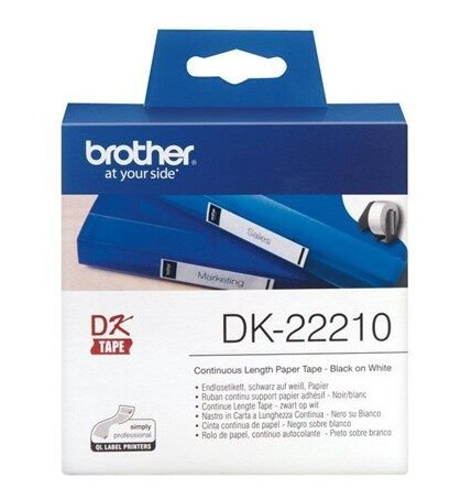 Brother DK22210 - Black on white - Roll (2.9 cm x 30.5 m)