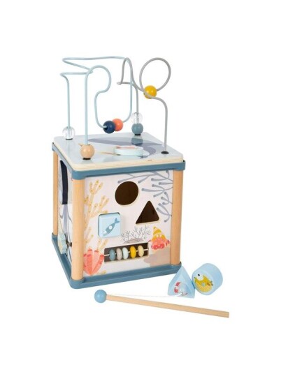 Small Foot  Wooden Activity Cube and Motor Spiral