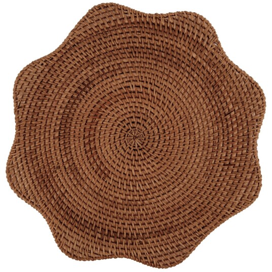 Pick A Poppy Scallop Bordmatte Rotting 36 cm Mørkebrun