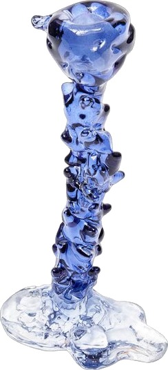 Pols Potten Drip Lysestake i Glass 25 cm Mørk Blå