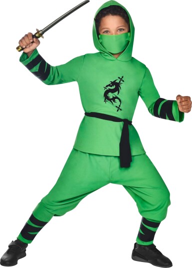 Riethmüller Grønn Ninja Barn Kostyme XX-Large 9910934