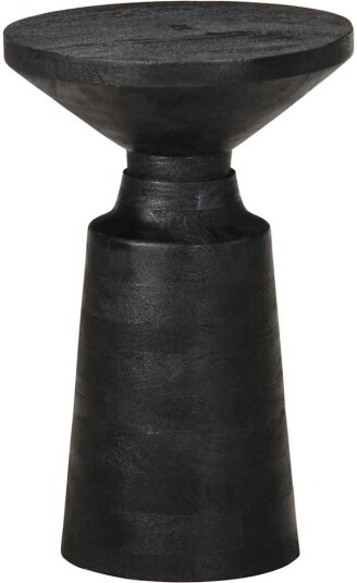 Sidebord svart Ø33x50 cm heltre mango 8721158413208