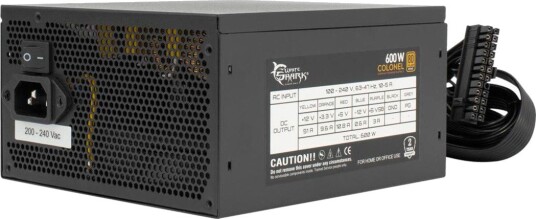 White Shark GPSU-B600S ATX Strømforsyning 600W Sort