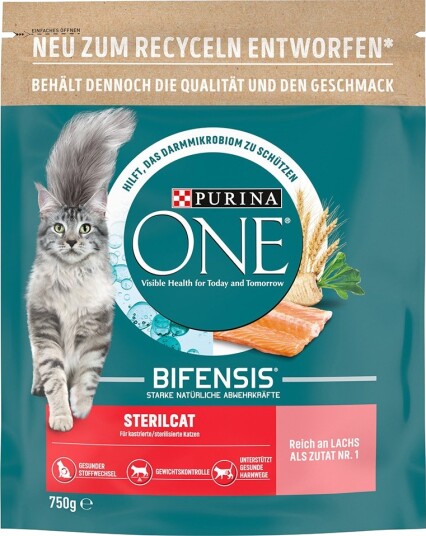 Purina One Adult Tørrfôr Laks & Fullkorn 2x750g