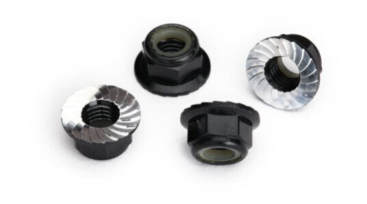 Traxxas 8447A Nuts flanged 5mm Black Alu 4