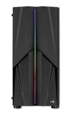 AeroCool Mecha ARGB Tempered Glass Midi Tower Kabinett Svart med USB-A og Vifteplasser AeroCool Mecha ARGB Tempered Glass Midi Tower Kabinett Svart med USB-A og Vifteplasser