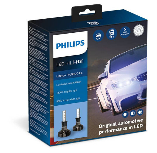 Philips Ultinon Pro9000 H3 Led Pære Philips Ultinon Pro9000 H3 Led Pære