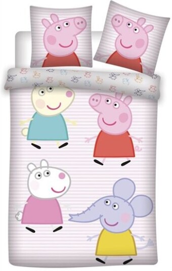Licens Gurli griseseng 140x200 cm Gurli gris Rosa 2 i 1 design 100% bomull Licens Gurli griseseng 140x200 cm Gurli gris Rosa 2 i 1 design 100% bomull