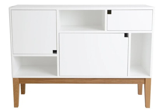 Zweed Citti 6 x 3 skap White, eikestativ mattlakkert