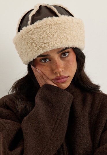 Object Objjune Teddy Hat 146 Brown ONE SIZE