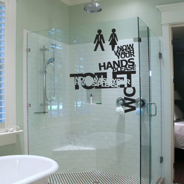 Wash your hands wallsticker av Diana Lovring, 45x55 cm Wash your hands wallsticker av Diana Lovring, 45x55 cm