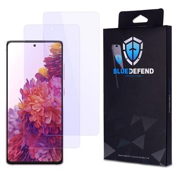 BlueDefend Samsung Galaxy S20 FE Anti Blue Light Skjermbeskyttere Beskyttelsesglass 2 stk.