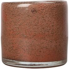 ByOn Calore Rødt Lysestake Håndlaget Glass 10cm