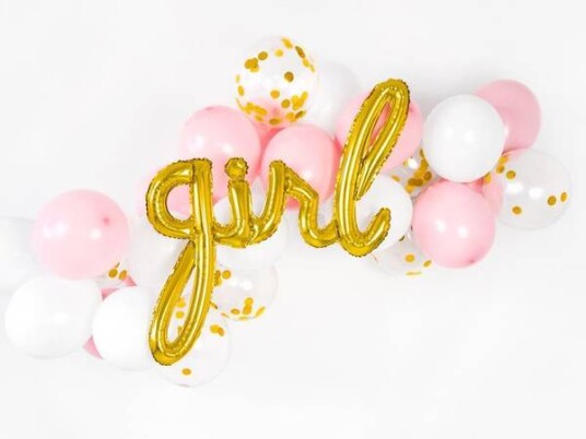 Folieballonger Girl mini banner 77x70cm