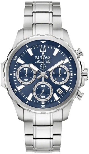 Bulova Herreklokke 96B466 Marine Star Blå/Stål Ø43 mm Bulova Herreklokke 96B466 Marine Star Blå/Stål Ø43 mm