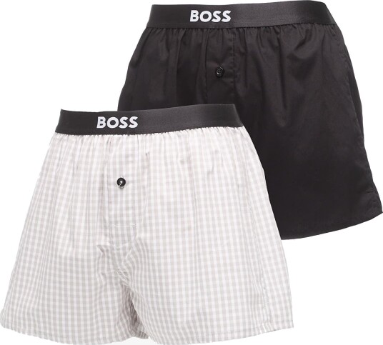 BOSS 2P Boxer Shorts Ew   Black   S