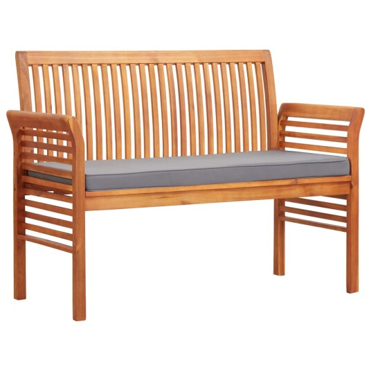 vidaXL 2-seters hagebenk med pute 120 cm heltre akasie vidaXL 2-seters hagebenk med pute 120 cm heltre akasie