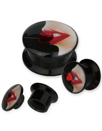 Cherry LipSvart Piercing Plugg
