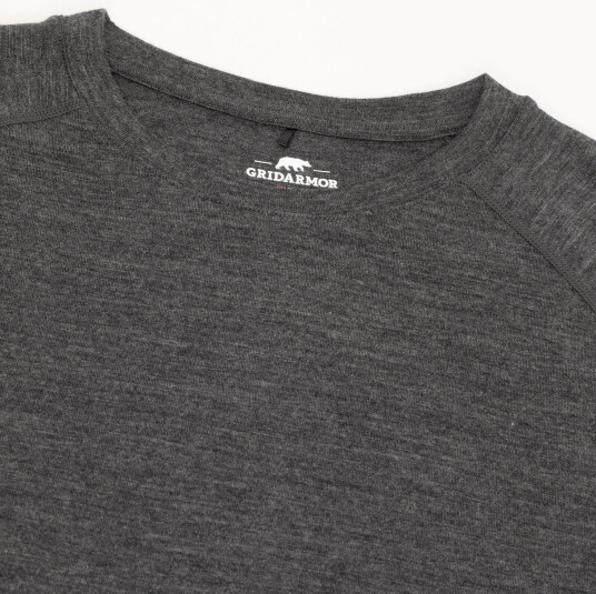 Gridarmor Men's Viks Wool Top 2.0 Dk. Greymelange XXL Gridarmor Men's Viks Wool Top 2.0 Dk. Greymelange XXL