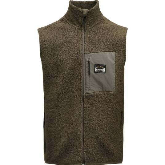 Lundhags Flok Wool Pile Vest for Herre i Forest Green Lundhags Flok Wool Pile Vest for Herre i Forest Green