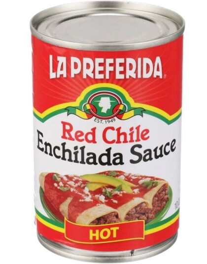 La Preferida Red Chile Enchilada Sauce Sterk Enchiladasaus med Rød Chili 283 gram USA Import La Preferida Red Chile Enchilada Sauce Sterk Enchiladasaus med Rød Chili 283 gram USA Import