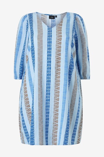 Zizzi Kjole vLina 3/4 Abk Dress Blå