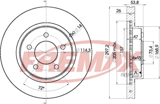 Bremseskive FREMAX BD-5386