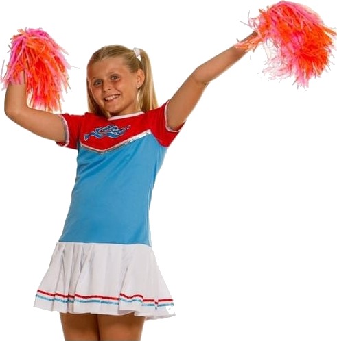 Widmann Cheerleader Kostume Blå Og Rød