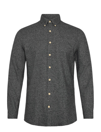 Lindbergh Business Casual Shirt In Twill - Black - S