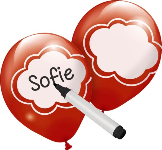 Folat Skrivbare Ballonger 6 stk