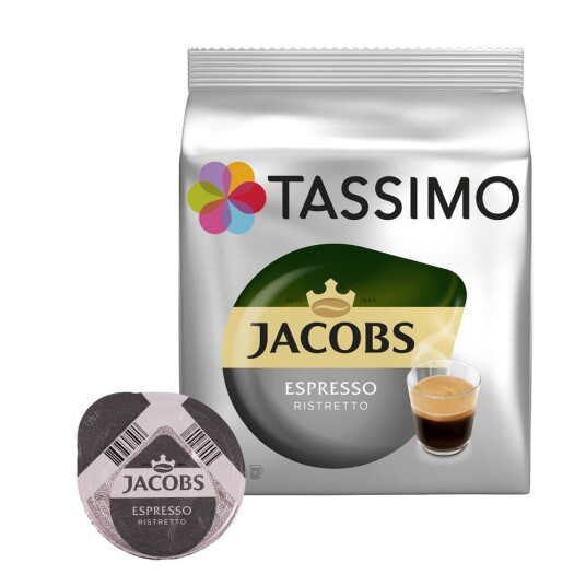 Tassimo Jacobs Espresso Ristretto til Tassimo. 16 kapsler Tassimo Jacobs Espresso Ristretto til Tassimo. 16 kapsler