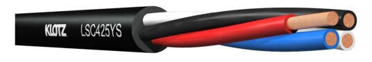 Klotz Multicore Speaker Cable Pvc 4 X 2,5mm2 Svart 100m