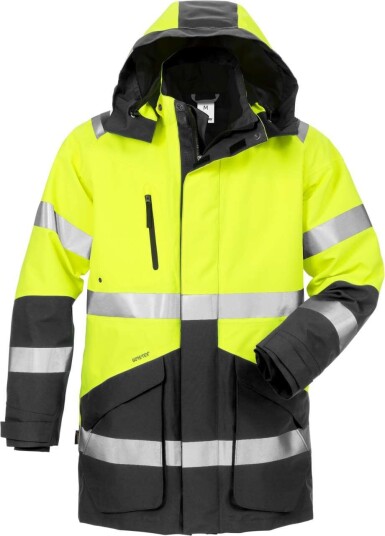 Fristads Vinterparkas Gore-Tex 4989 Gxb, Klass 3 Varsel Gul/svart 3xl