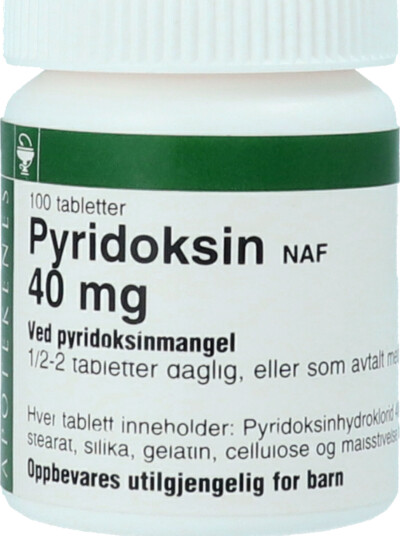 NAF Pyridoksin NAF 40mg 100 tabletter