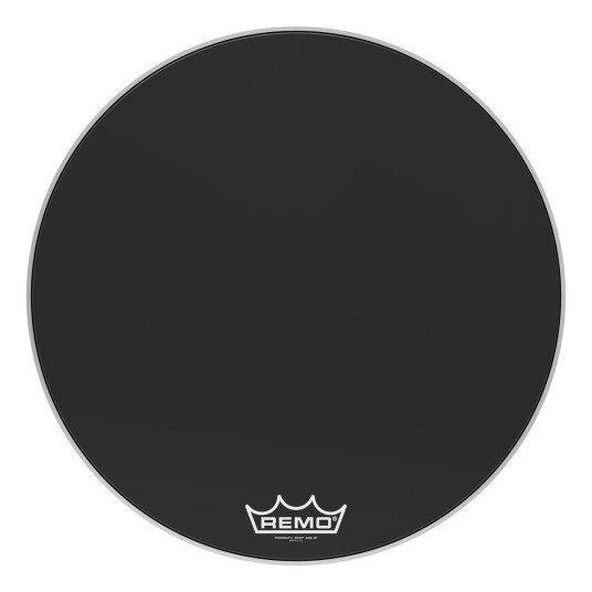 Remo Pm-2430-Mp- Powermax 2 Ebony Crimplock Bass Drumhead, 30"