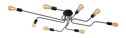 Lucide Lester Taklampe 8xE27 Sort - 91838
