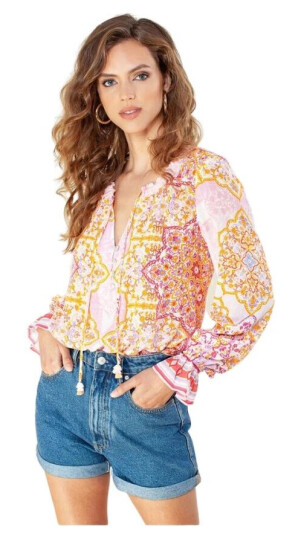 Hale Bob 1Yyt2095 Audrey Silk Rosa L , S