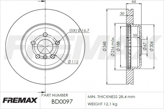 Bremseskive FREMAX BD-0097