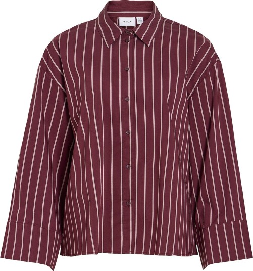 Vila Skjorte Vistelora L/S Shirt/Vol Rød