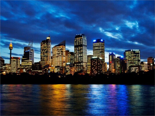 Fototapet Evening Clouds Over Sydney 200x154 - Artgeist sp. z o. o.