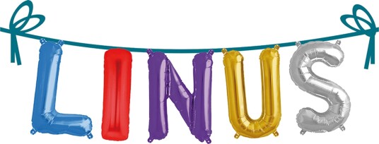 Ballonggirlander Folie Navn - Linus