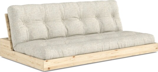 Karup Design Base Sovesofa Klarlakkert furu/640 Myk kritt