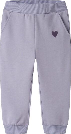 Name It Joggebukser NmfVima Arvestykke Lilac/Heart Broderi Name It 6 år (116) Joggebukse Lilla