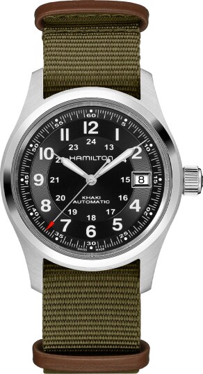 Hamilton Herreklokke H70475930 Khaki Field Call of Duty Sort/Tekstil Hamilton Herreklokke H70475930 Khaki Field Call of Duty Sort/Tekstil