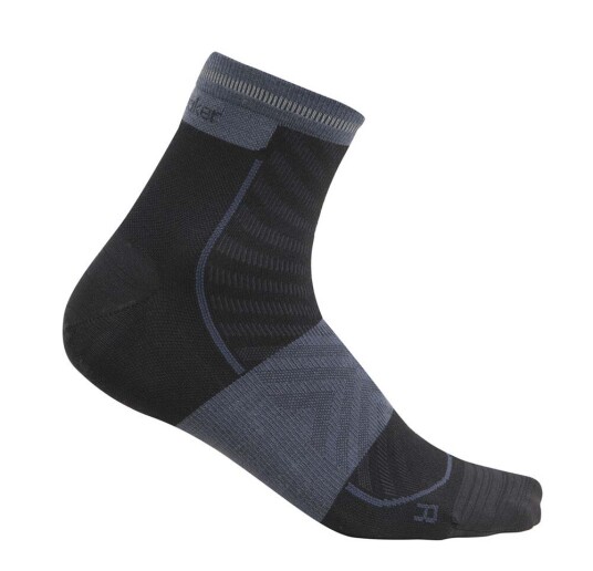 Icebreaker Men's Merino Run+ Ultralight Mini Black/Graphite 39-41.5, Black/Graphite