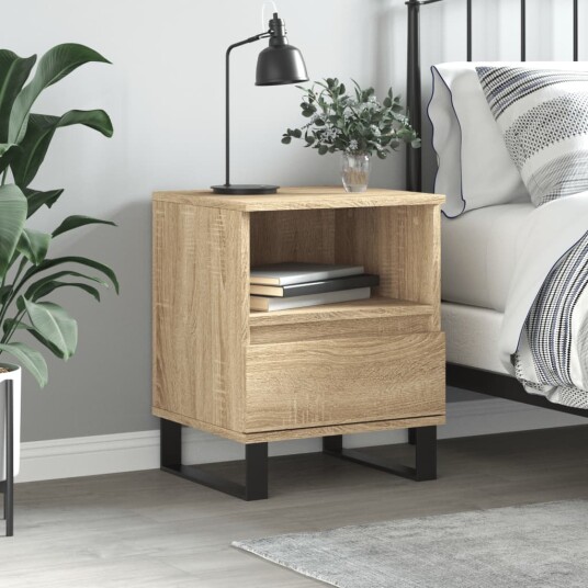 Nattbord 2 stk sonoma eik 40x35x50 cm konstruert tre 8721012110250